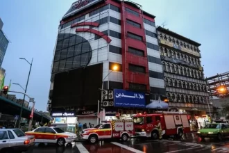 آتش سوزی در پاساژ علاءالدین تهران