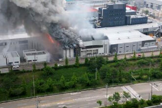 آتش‌سوزی مرگبار در کارخانه باتری لیتیومی کره جنوبی: ۲۲ کشته و ۱ مفقود