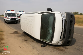 حادثه زائران اربعین در حوالی حله؛ 13 مصدوم در واژگونی ون