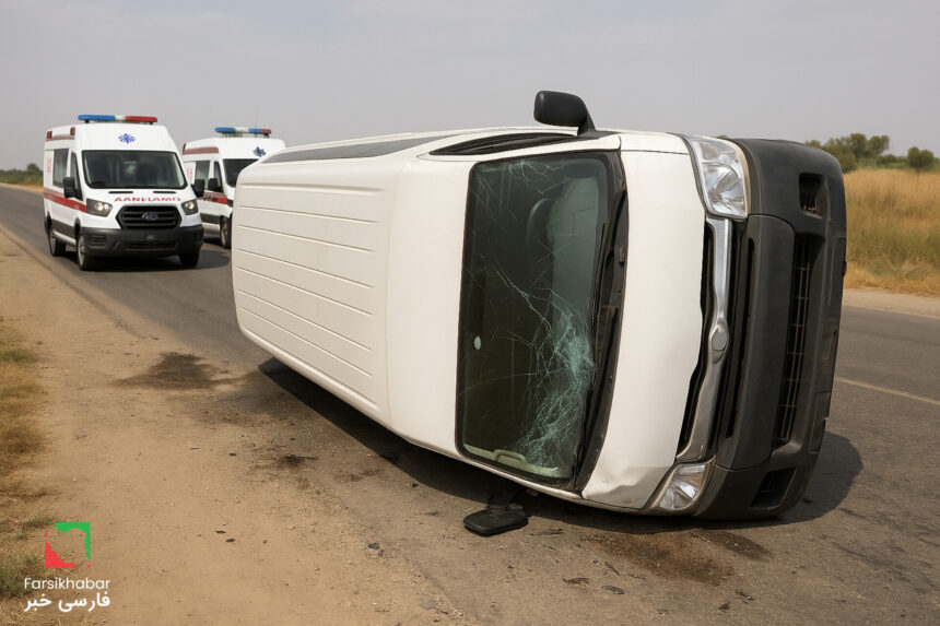 حادثه زائران اربعین در حوالی حله؛ 13 مصدوم در واژگونی ون