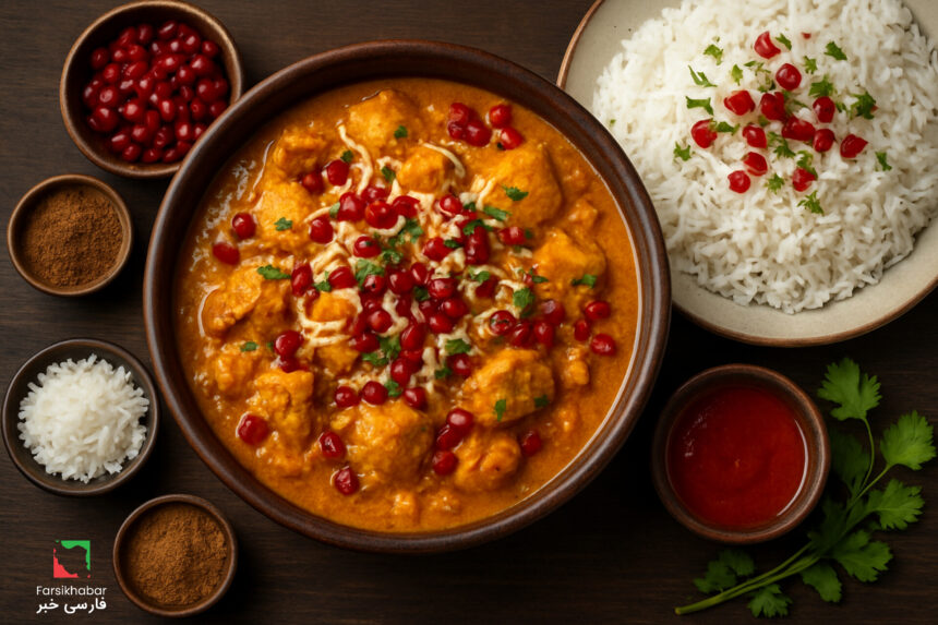 خورش زعفرانی با انار و نارگیل؛ ترکیبی بی‌نظیر از طعم‌ها و عطرها