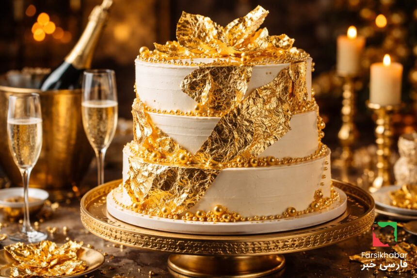 کیک با طلای خوراکی؛ تجمل لوکس که به یک ترند جهانی تبدیل شده است